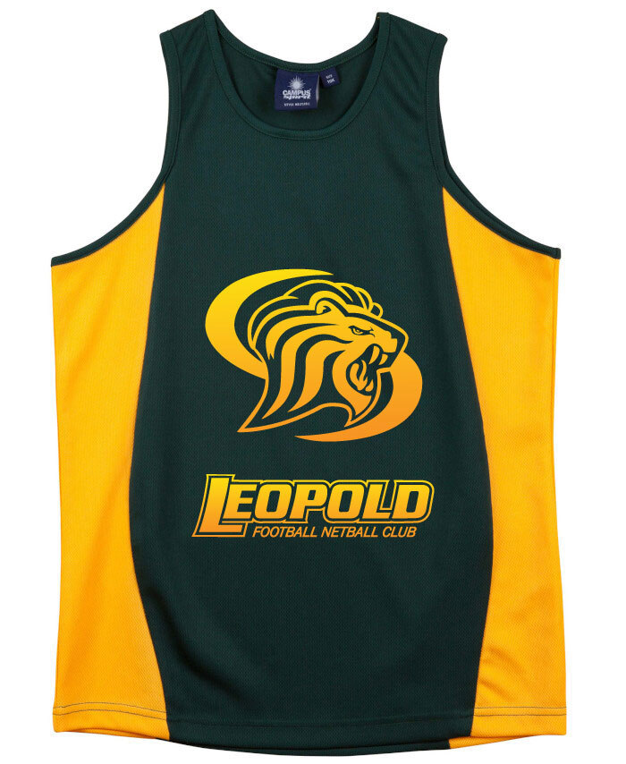 WORKWEAR, SAFETY & CORPORATE CLOTHING SPECIALISTS  - Junior Training Singlets (Inc Leopold Logo)