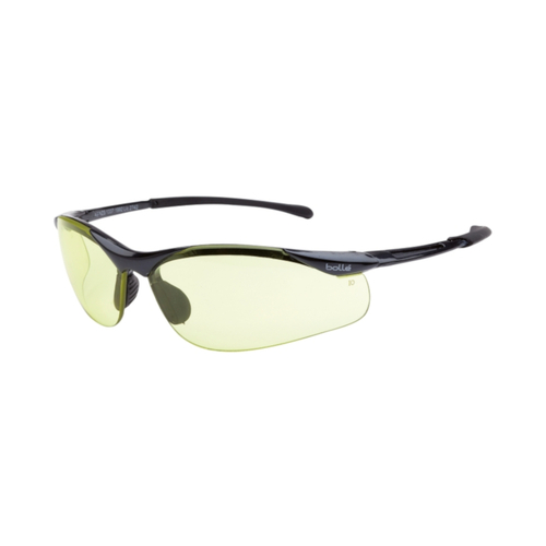 WORKWEAR, SAFETY & CORPORATE CLOTHING SPECIALISTS  - CONTOUR Dark Gun Frame PLATINUM AS/AF Amber Lens - Spectacles