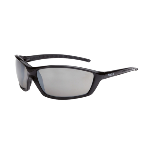 WORKWEAR, SAFETY & CORPORATE CLOTHING SPECIALISTS  - PROWLER Gloss Black Frame Silver Flash Lens - Spectacles