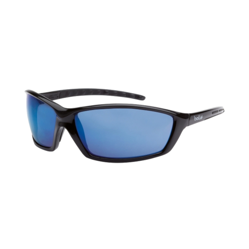 WORKWEAR, SAFETY & CORPORATE CLOTHING SPECIALISTS  - PROWLER Gloss Black Frame Blue Flash Lens - Spectacles