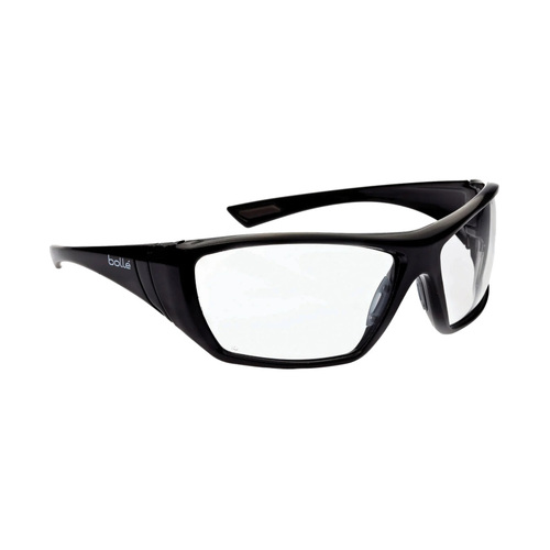 WORKWEAR, SAFETY & CORPORATE CLOTHING SPECIALISTS  - HUSTLER Gloss Black Frame AS/AF Clear Lens - Spectacles