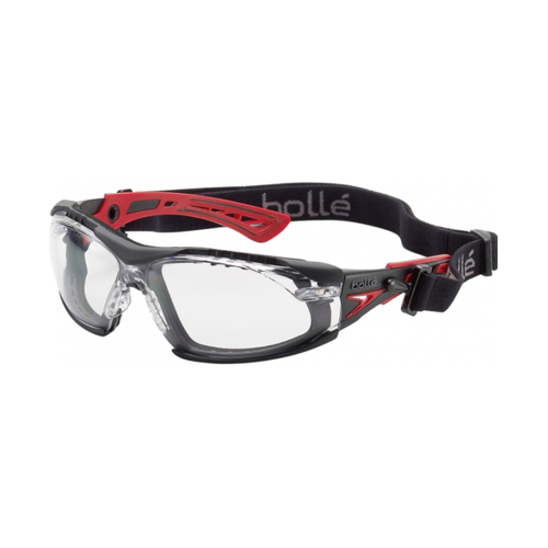 WORKWEAR, SAFETY & CORPORATE CLOTHING SPECIALISTS  - RUSH+ SEAL PLATINUM AS/AF Clear Lens - Assembled with Gasket & Strap - Spectacles