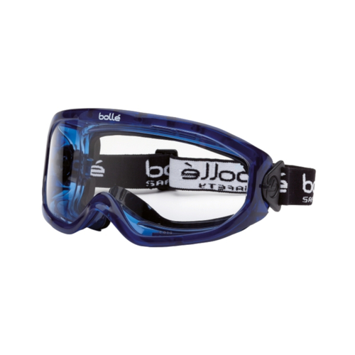 WORKWEAR, SAFETY & CORPORATE CLOTHING SPECIALISTS  - BLAST Blue PVC Frame AS/AF Clear Lens - Indirect Vents Top/Bottom - With Foam - Goggles