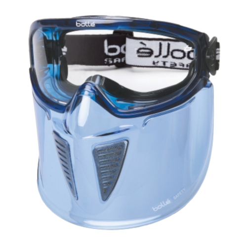 WORKWEAR, SAFETY & CORPORATE CLOTHING SPECIALISTS  - BLAST Blue PVC Frame AS/AF Clear Lens - Indirect Vents Top/Bottom - With Foam & Mouth Guard - Goggles