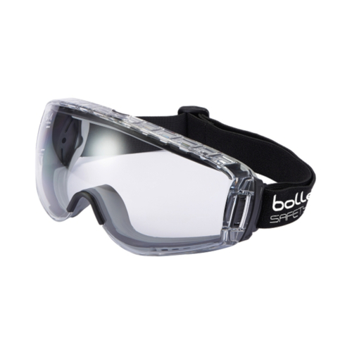 WORKWEAR, SAFETY & CORPORATE CLOTHING SPECIALISTS  - PILOT 2 PP/TPR Frame PLATINUM AS/AF Clear Lens - Indirect Vented - Goggles