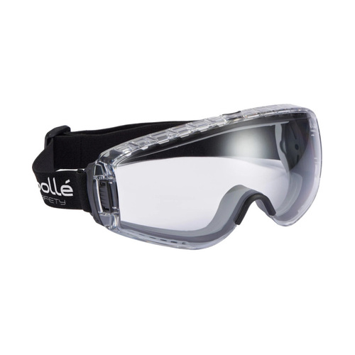 WORKWEAR, SAFETY & CORPORATE CLOTHING SPECIALISTS  - PILOT 2 PP/TPR Frame PLATINUM AS/AF CSP Lens - Top Vent Closed - Goggles