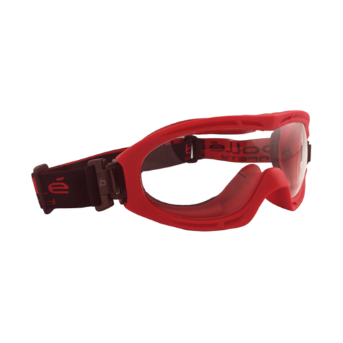 WORKWEAR, SAFETY & CORPORATE CLOTHING SPECIALISTS  - BACKDRAFT RED FIRE GOGGLE CLEAR PLATINUM LENS - Goggles