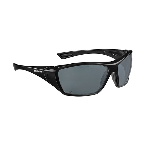 WORKWEAR, SAFETY & CORPORATE CLOTHING SPECIALISTS  - HUSTLER Platinum Lite AS/AF Smoke Lens Black Frame Go Green