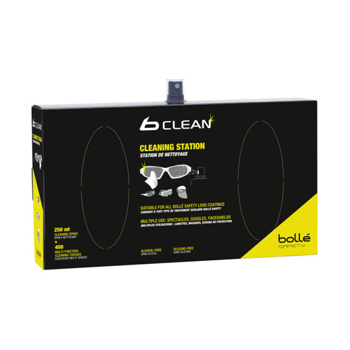 WORKWEAR, SAFETY & CORPORATE CLOTHING SPECIALISTS  - B-Clean New B410 Cardboard Wall Dispenser - With 400 Cleaning Tissues & 250ml Lens Cleaner Spray