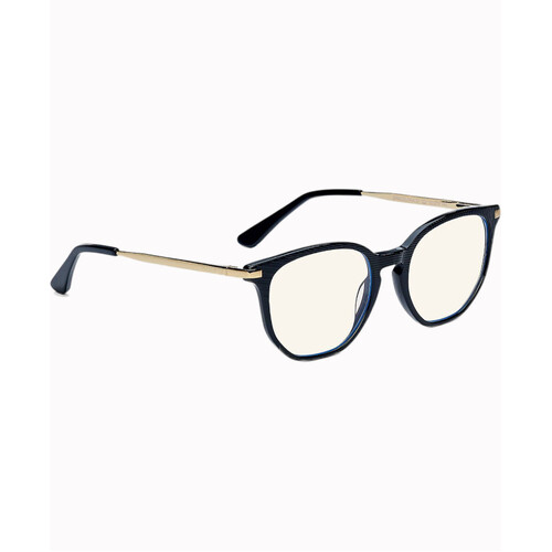 WORKWEAR, SAFETY & CORPORATE CLOTHING SPECIALISTS  - BARCELONA - Women ProBlu Clear Lens Black Frame W/Gold Metal Temple & Blk Temple Tip