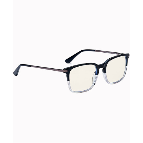 WORKWEAR, SAFETY & CORPORATE CLOTHING SPECIALISTS  - CHICAGO - Men ProBlu Clear Lens Black/Crystal Frame W/Gun Metal Temple & Blk Temple Tip