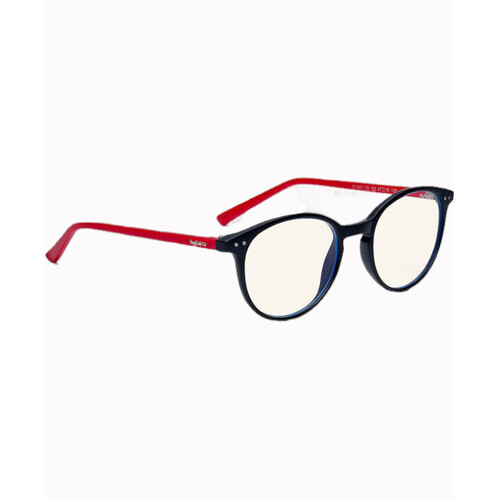 WORKWEAR, SAFETY & CORPORATE CLOTHING SPECIALISTS  - MIAMI- Kids ProBlu Clear Lens Black Frame W/Red Temples