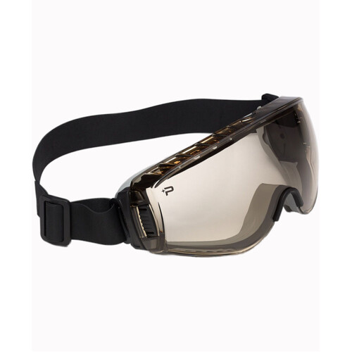 WORKWEAR, SAFETY & CORPORATE CLOTHING SPECIALISTS  - PILOT 2 PP/TPR Frame PLATINUM AS/AF CSP Lens - Indirect Vented - With Neoprene Strap