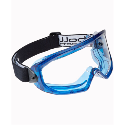 WORKWEAR, SAFETY & CORPORATE CLOTHING SPECIALISTS  - SUPERBLAST AS/AF Clear Lens Blue Frame - Sealed - W/Eco-Packaging (Silk Paper+Recycled Box)