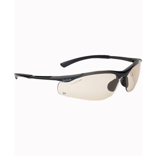 WORKWEAR, SAFETY & CORPORATE CLOTHING SPECIALISTS  - CONTOUR BSSI Platinum ASAF CSP Lens W/Matt Black Temples - Soft Drawstring Pouch