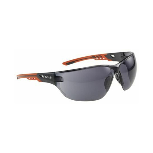 WORKWEAR, SAFETY & CORPORATE CLOTHING SPECIALISTS  - NESS+ SEAL Orange / Black Temples Platinum AS/AF Smoke Lens - Assembled With Gakset / Foam + Strap