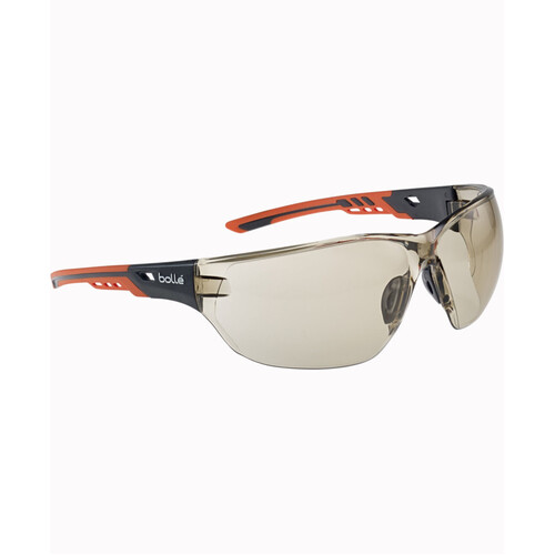 WORKWEAR, SAFETY & CORPORATE CLOTHING SPECIALISTS  - NESS+ Orange/Blk Temples Platinum AS/AF CSP Lens W/Eco-Packaging (Silk Paper+Recycled Box)