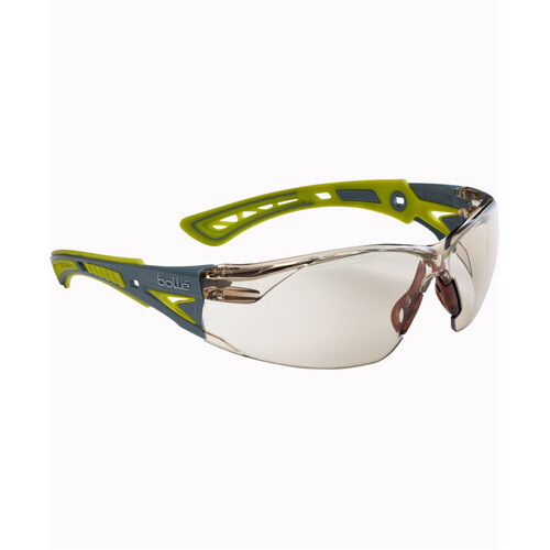 WORKWEAR, SAFETY & CORPORATE CLOTHING SPECIALISTS  - RUSH+ SML Platinum ASAF CSP PC Lens Gry/Lemon Temples W/Eco-Packaging (Silk Paper+Recycled Box)