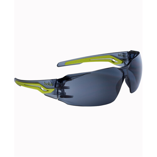 WORKWEAR, SAFETY & CORPORATE CLOTHING SPECIALISTS  - SILEX Smoke Translucent / Yellow Temples AS/AF Smoke Lens W/Eco-Packaging (Silk Paper+Recycled Box)