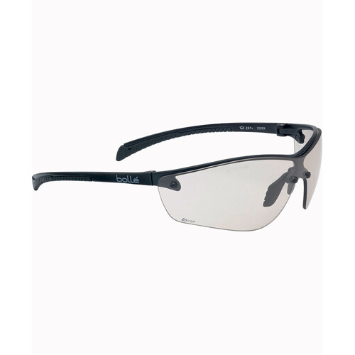 WORKWEAR, SAFETY & CORPORATE CLOTHING SPECIALISTS  - SILIUM+ BSSI Platinum ASAF CSP Lens W/Matt Black Temples - Soft Drawstring Pouch