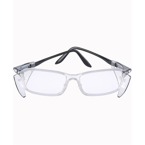 WORKWEAR, SAFETY & CORPORATE CLOTHING SPECIALISTS  - B809BL Translucent Frame with Side Shield and Clear "Blue Light Protective" PC Lens