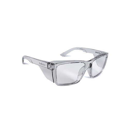 WORKWEAR, SAFETY & CORPORATE CLOTHING SPECIALISTS  - STKS 420 -Clear PC Lens - PLATINUM (ASAF) -Crystal PC Temples/Frame