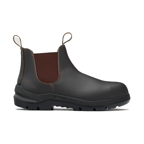 WORKWEAR, SAFETY & CORPORATE CLOTHING SPECIALISTS  - DuraFit Stout Brown leather elastic side safety boot