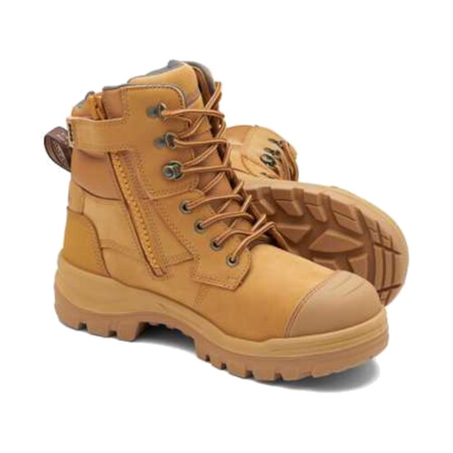 WORKWEAR, SAFETY & CORPORATE CLOTHING SPECIALISTS  - 8060 - RotoFlex Wheat water-resistant nubuck 150mm zip sided safety boot