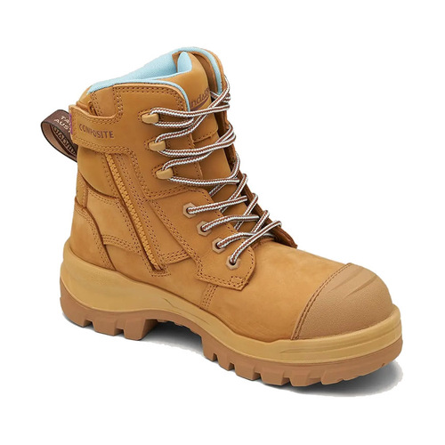 WORKWEAR, SAFETY & CORPORATE CLOTHING SPECIALISTS  - RotoFlex Wheat water-resistant nubuck 150mm zip side women's safety boot