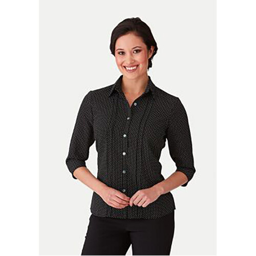 WORKWEAR, SAFETY & CORPORATE CLOTHING SPECIALISTS  - City-Stretch Spot 3/4 Shirt - Ladies