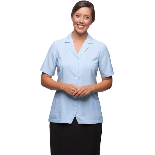 WORKWEAR, SAFETY & CORPORATE CLOTHING SPECIALISTS  - Ezylin Dual Pocket Stripe Short Sleeve Shirt - Ladies