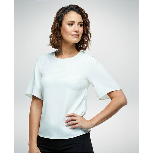 WORKWEAR, SAFETY & CORPORATE CLOTHING SPECIALISTS  - Echo - Loose Fit Blouse-Vanilla-14