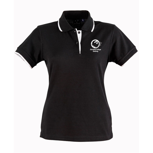 WORKWEAR, SAFETY & CORPORATE CLOTHING SPECIALISTS  - Ladies Poly/Cotton Contrast Pique Short Sleeve Polo