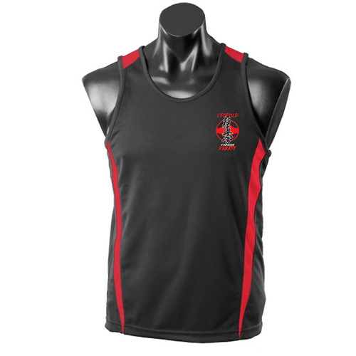 WORKWEAR, SAFETY & CORPORATE CLOTHING SPECIALISTS  - TEAMMATE SINGLET Kids - Black / Red