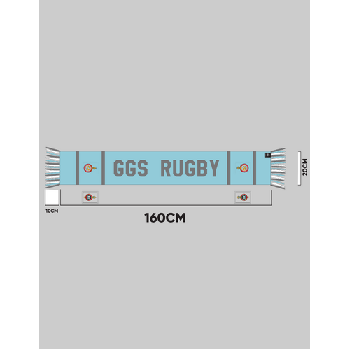 WORKWEAR, SAFETY & CORPORATE CLOTHING SPECIALISTS  - 192 - Custom Knitted Scarf - Powder Blue / Grey