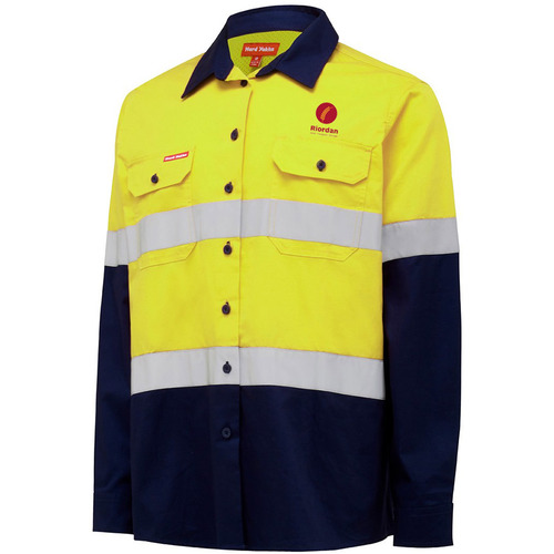 WORKWEAR, SAFETY & CORPORATE CLOTHING SPECIALISTS  - Core - Womens L/S Hi Vis L/weight 2 tone Ventilated Shirt w/Tape  (Inc Embroidery)