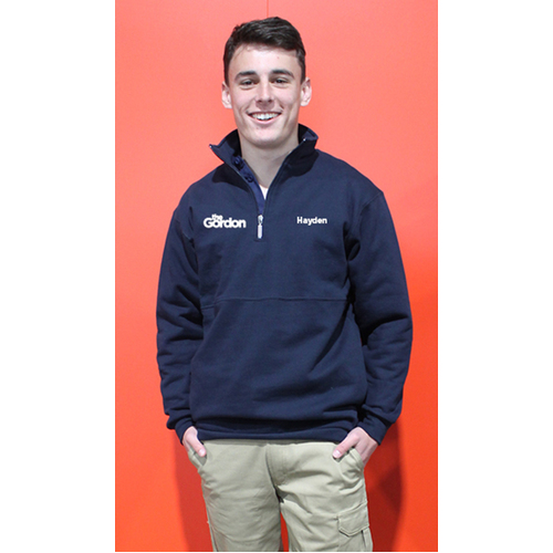 WORKWEAR, SAFETY & CORPORATE CLOTHING SPECIALISTS  - The Gordon VCE VM -  Navy - zip jumper with logo
