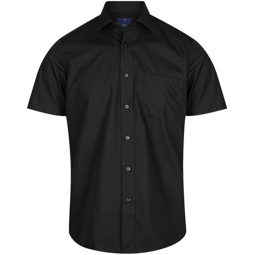 WORKWEAR, SAFETY & CORPORATE CLOTHING SPECIALISTS  - NICHOLSON - MEN'S SHORT SLEEVE PREMIUM POPLIN SHIRT