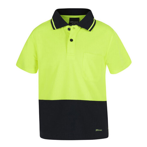 WORKWEAR, SAFETY & CORPORATE CLOTHING SPECIALISTS  - JB's Kids Hi Vis Non Cuff Traditional Polo