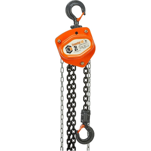 WORKWEAR, SAFETY & CORPORATE CLOTHING SPECIALISTS  - LINQ CHAIN BLOCK ESSENTIAL 2 TONNE CAPACITY 3M LONG COMMERCIAL