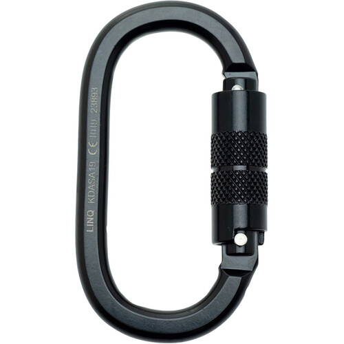 WORKWEAR, SAFETY & CORPORATE CLOTHING SPECIALISTS  - LINQ Karabiner - Double Action Steel Alloy 19mm