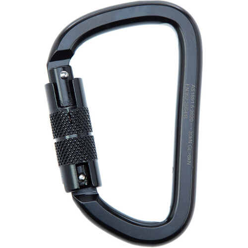 WORKWEAR, SAFETY & CORPORATE CLOTHING SPECIALISTS  - LINQ Karabiner - Triple Action Steel Alloy 26mm