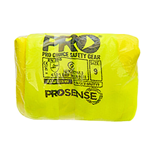 WORKWEAR, SAFETY & CORPORATE CLOTHING SPECIALISTS  - ASSASSIN NITRILE SAND PALM ON HI-VIS YELLOW POLYESTER/LYCRA LINER