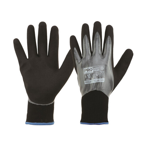 WORKWEAR, SAFETY & CORPORATE CLOTHING SPECIALISTS  - NITRILE SAND DIP PALM ON FULL NITRILE DIP WINTER LINED