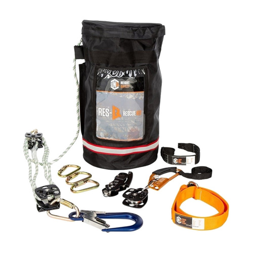 WORKWEAR, SAFETY & CORPORATE CLOTHING SPECIALISTS  - LINQ RES-Q KIT - NO POLE 50M KERNMANTLE ROPE 11mm