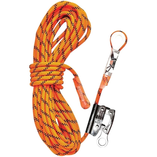 WORKWEAR, SAFETY & CORPORATE CLOTHING SPECIALISTS  - LINQ Kernmantle Rope with Thimble Eye & Rope Grab 15M