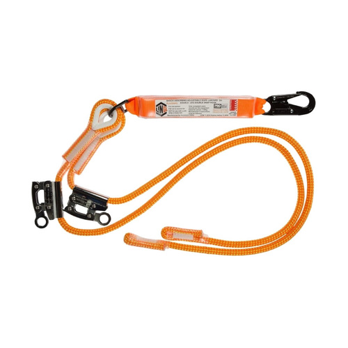 WORKWEAR, SAFETY & CORPORATE CLOTHING SPECIALISTS  - LINQ Double Adjustable Rope Lanyard with SN & RG X2