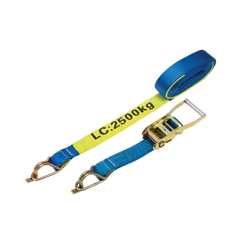 WORKWEAR, SAFETY & CORPORATE CLOTHING SPECIALISTS  - RATCHET TIE DOWN 50mmx9M 2.5T CAPTIVE J-HOOK