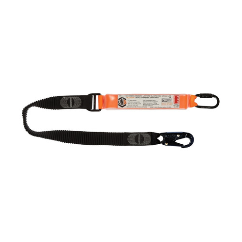 WORKWEAR, SAFETY & CORPORATE CLOTHING SPECIALISTS  - LINQ Elite Single Leg Elasticated Lanyard with Hardware KD & SN