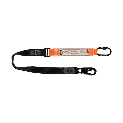 WORKWEAR, SAFETY & CORPORATE CLOTHING SPECIALISTS  - LINQ Elite Single Leg Elasticated Lanyard with Hardware KS & SN